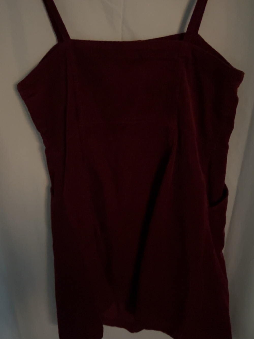 Divided Burgundy Corduroy Button-Front Mini Dress - Picture 4 of 4